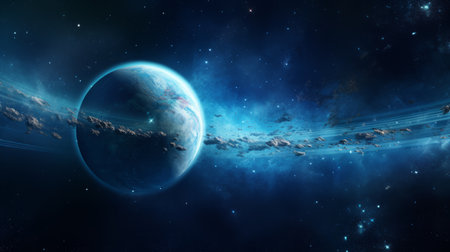 Planets and galaxy, science fiction wallpaper. beauty of deep space. Billions of galaxies in the...