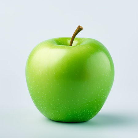 Green apple isolated on white background 3d illustration.の写真素材