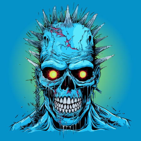 Skull monster, titan, vector art.のイラスト素材