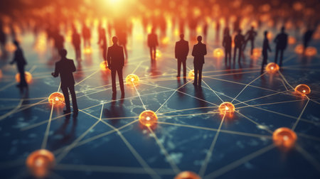 business network concept. management strategy. human resources.の素材