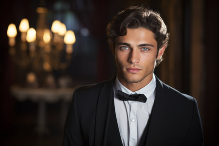 Portrait of an elegant young man.の素材