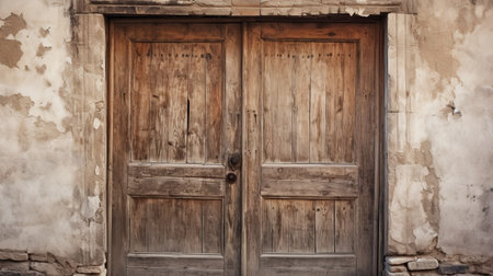 old wood door, rustical style.の素材