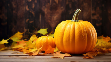 yellow pumpkin for the holiday autumn Halloween.の素材