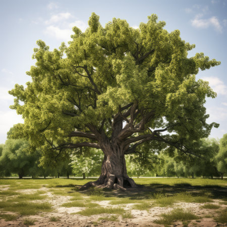 Old mighty tree with big roots.の素材