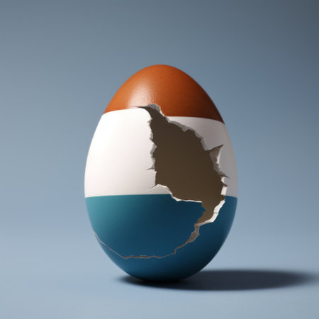 Tricolor cracked egg.の素材