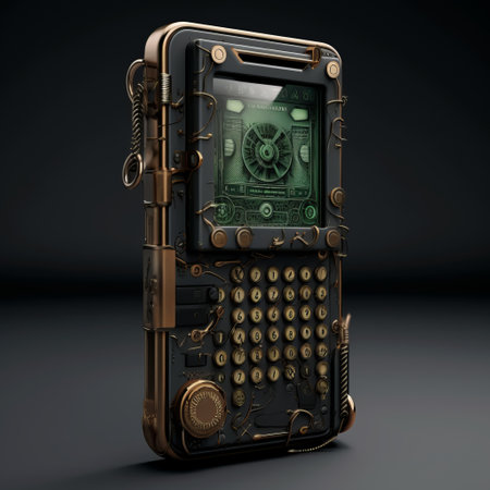 Concept of encrypted phone kept by secret agent.の素材