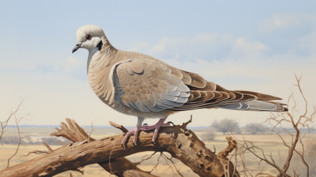 a bird on branch.の素材