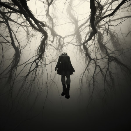 a person from a tree.の素材