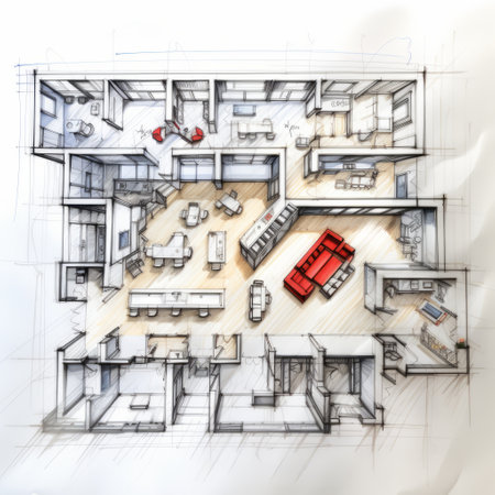 a drawing of a house.の素材