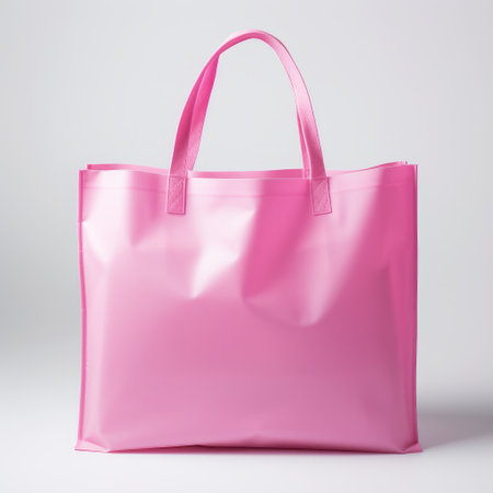 a pink bag with a handle.の素材