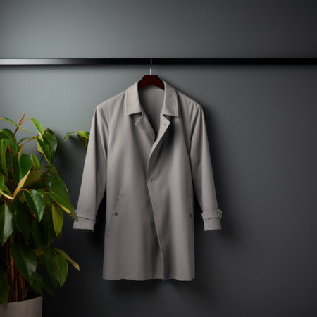 a coat on a rack.の素材