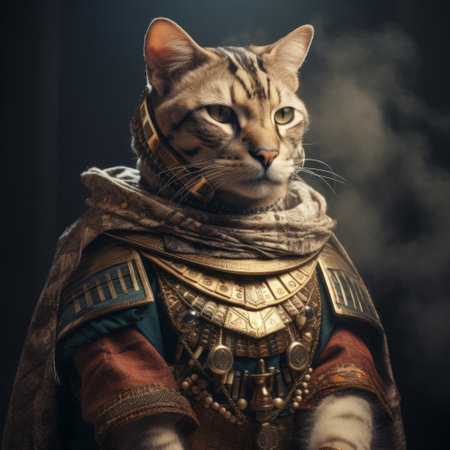 a cat in a garment.の素材