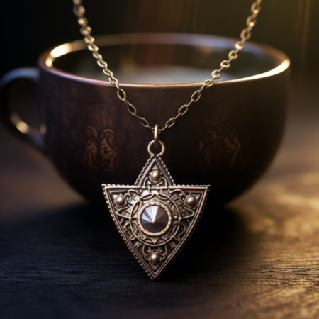 a necklace on a chain.の素材