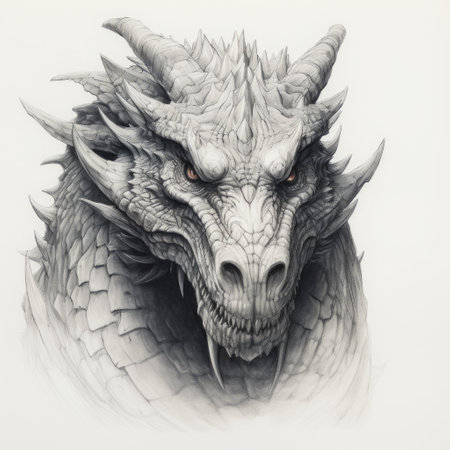 a drawing of a dragon.の素材
