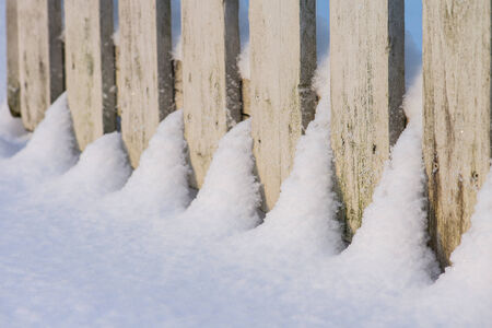 Snow fenceの写真素材
