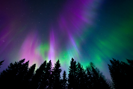 Colorful northern lights