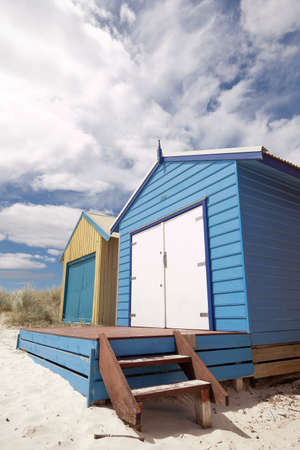 colorful beach houseのeditorial素材