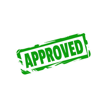 vector graphic of approved sign. approved stampのイラスト素材