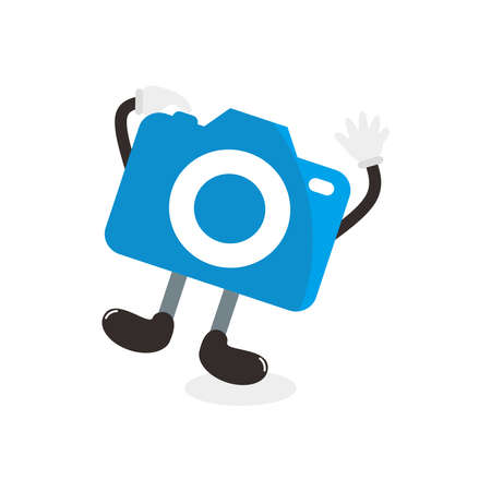 vector graphic of camera mascot character.のイラスト素材