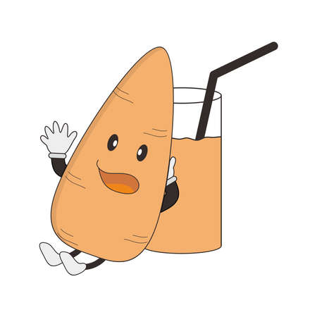 vector graphic of carrot mascot icon.のイラスト素材