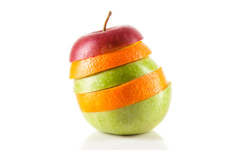 Apple orange mixの写真素材