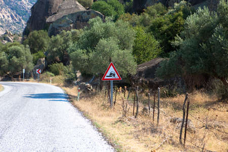 Road signs and Beautiful roadsの写真素材