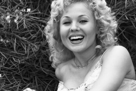 Retro girl.の写真素材