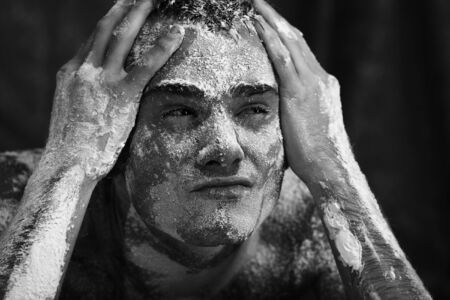 Problem of drugs. The person using cocaine