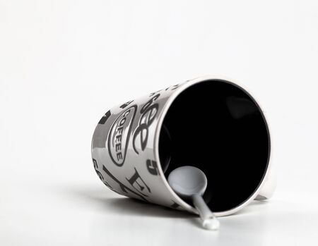 cup with a spoonの写真素材