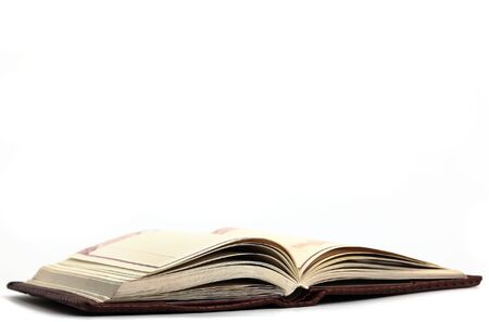 Open book on whiteの写真素材