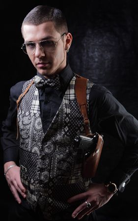 Young attractive gangster manの写真素材