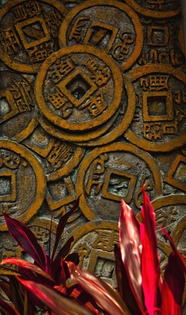 Grunge background of old stone texture  Photo  の写真素材