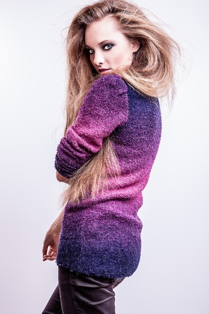 Photo of beautiful fashion woman with magnificent hair  の写真素材