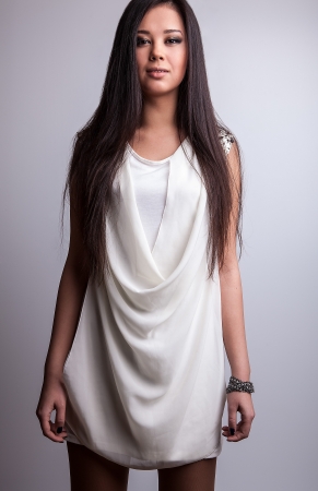 Beautiful young woman  Studio photo  の写真素材