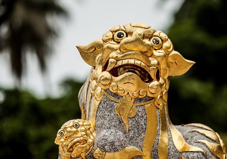 Ancient traditional stone figurine の写真素材