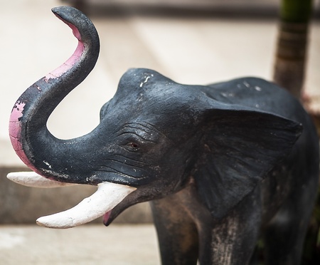 Ancient traditional stone figurine の写真素材