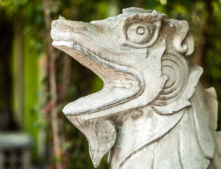 Traditional stone asian statue の写真素材