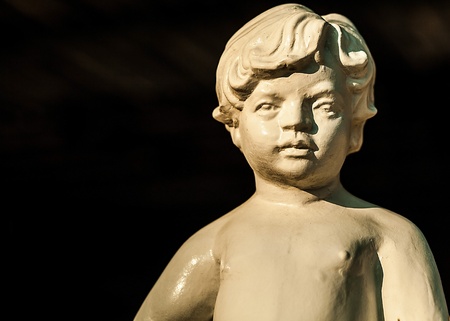 Traditional Asian statue from a stone のeditorial素材