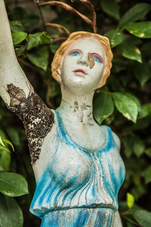 Ancient traditional stone figurine の写真素材