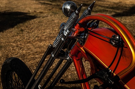 Parked motorcycle