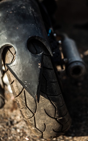 Parked motorcycle