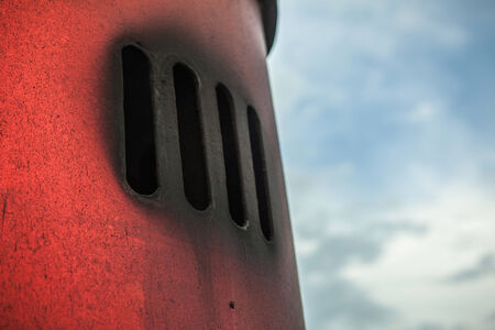 Chimney of sea shipの写真素材