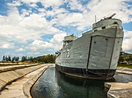 Old military ship のeditorial素材