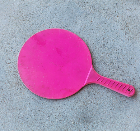 Pink tennis table racket の写真素材