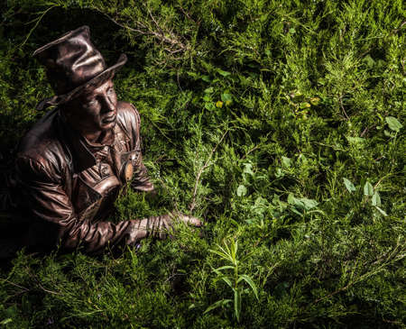 Image of watchmaker in bright fantasy stylization  Outdoor fairy tale art photo の写真素材