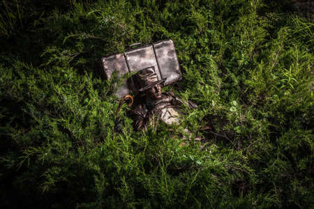 Image of watchmaker in bright fantasy stylization  Outdoor fairy tale art photo の写真素材