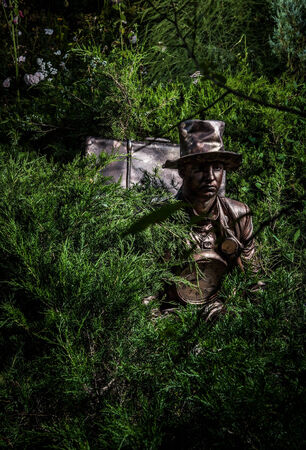 Image of watchmaker in bright fantasy stylization  Outdoor fairy tale art photo の写真素材