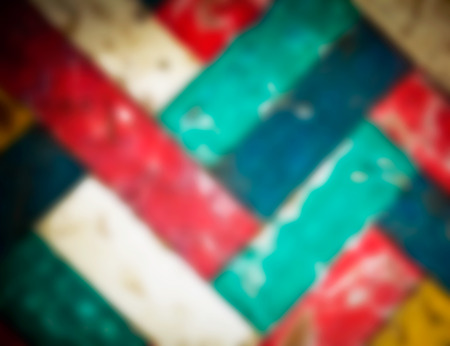 Blurred old colorfull empty rustic grunge wooden backgroud.の写真素材