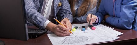 Group of business people at work