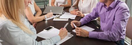 Group of business people at work